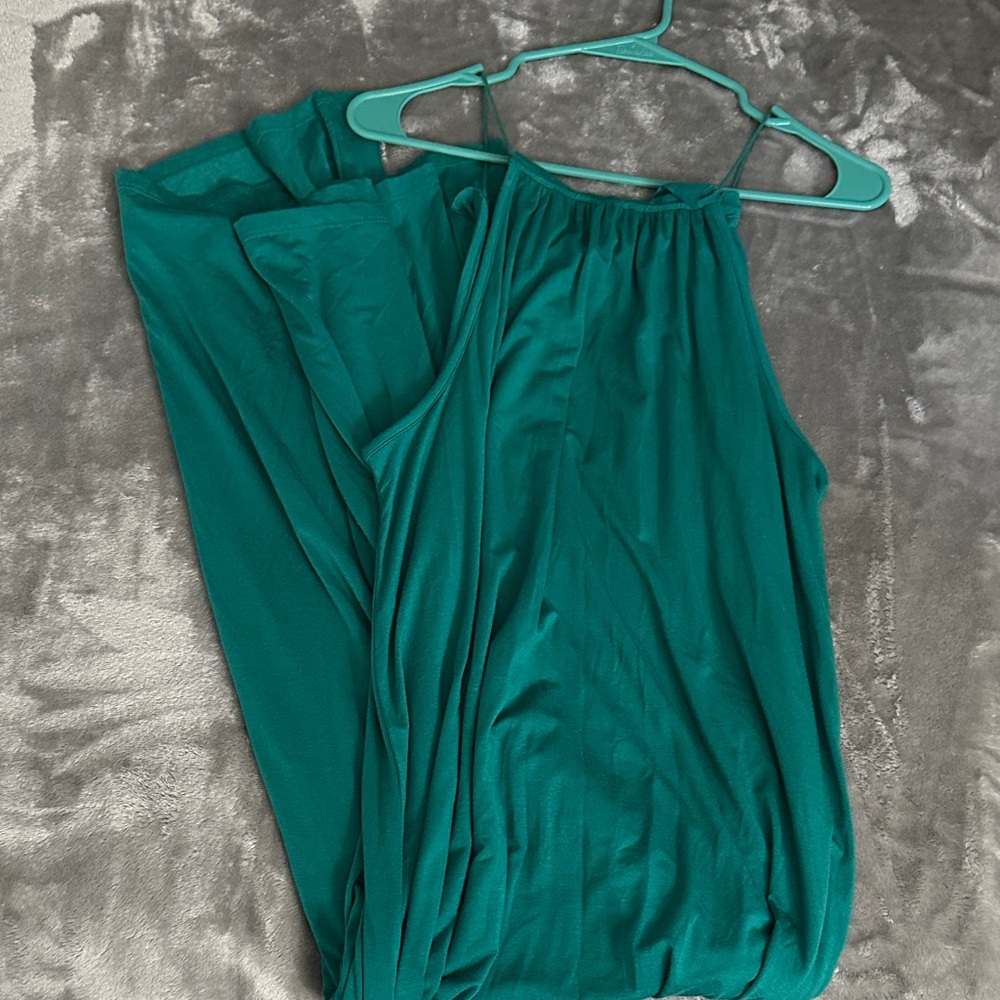 Synergy Teal Sleeveless Maxi Dress